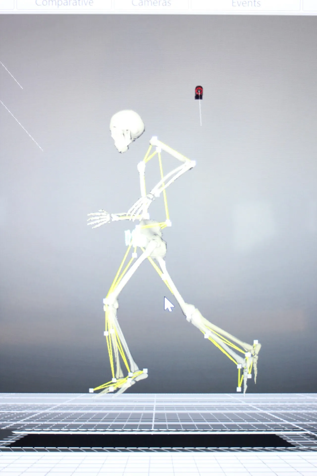 Runner undergoing biomechanical running assessment on the treadmill at Aevum